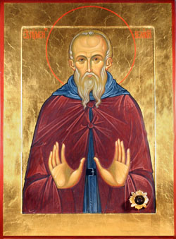 Икона Пимена Великого в монастыре