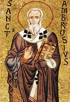 Святитель Амвросий, епископ Медиоланский мозаика